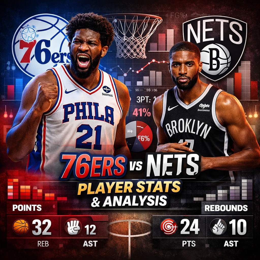 76ers vs brooklyn nets match player stats