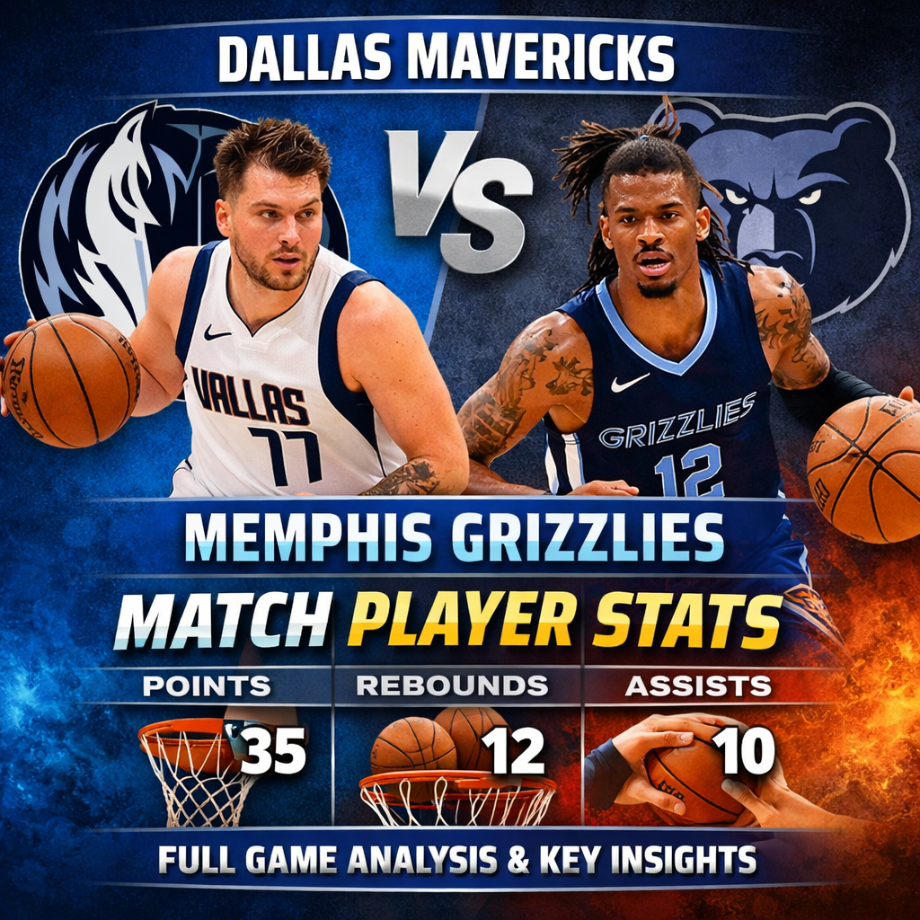 dallas mavericks vs memphis grizzlies match player stats