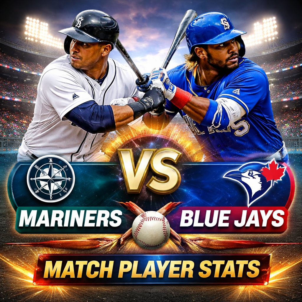 seattle mariners vs toronto blue jays match player stats