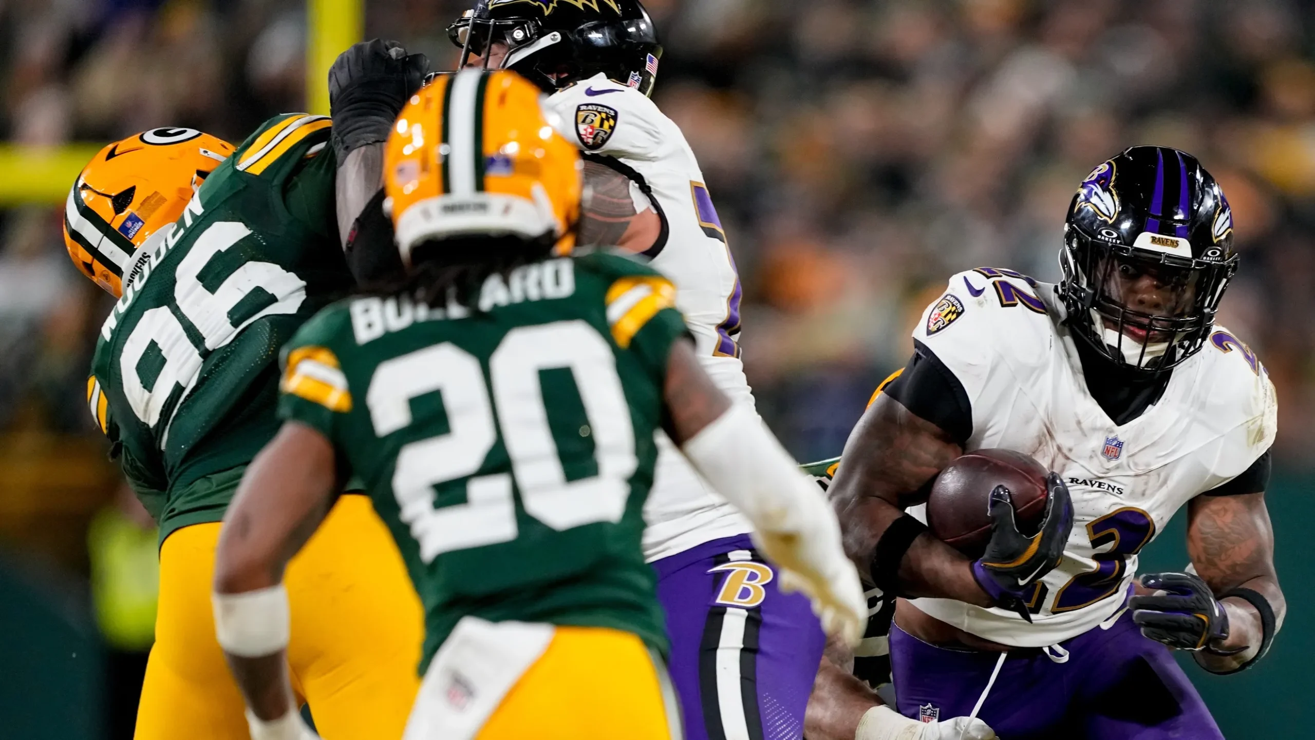 baltimore ravens vs green bay packers match player stats