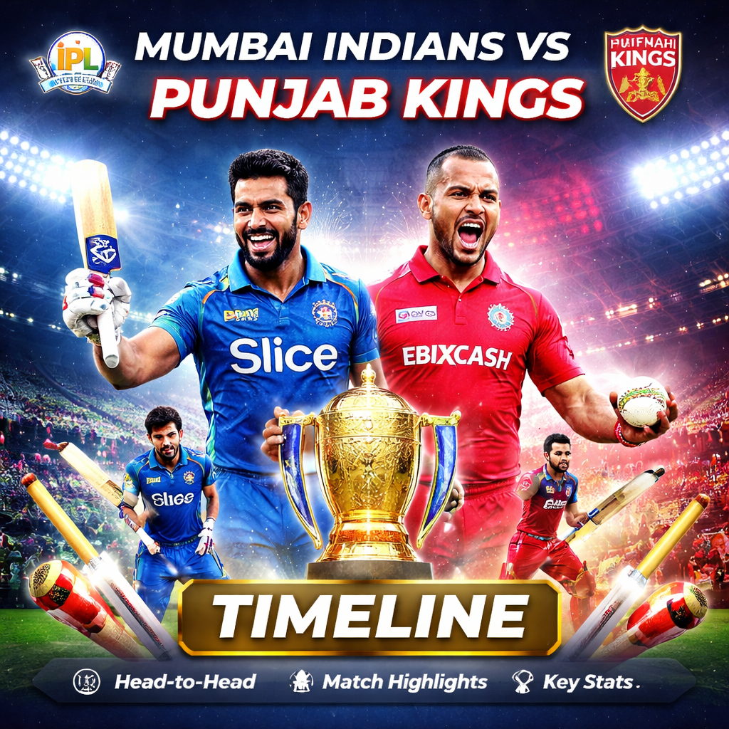 mumbai indians vs punjab kings timeline
